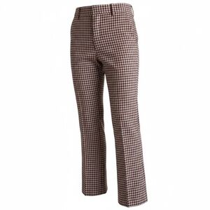 New Vintage Farah Houndstooth Print Red and‎ White Unisex Plaid Pants 32/30